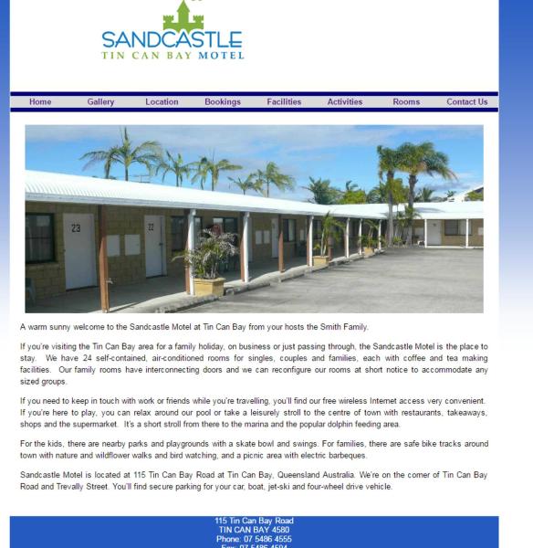 Sandcastle Motel Tin Can Bay, Rezervasyon Motel Queensland Havuzlu Oteller, Yüzme Havuzu