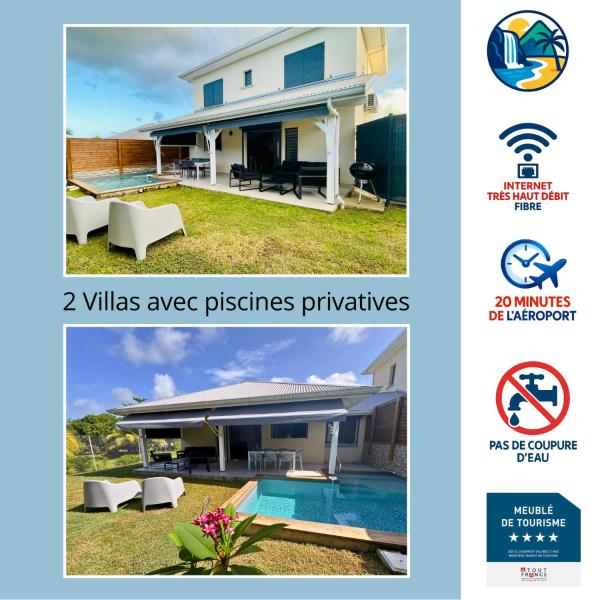 Villas Kanisi 2 et 3 chambres, piscines privatives, Rezervasyon  Basse-Terre Havuzlu Oteller, Yüzme Havuzu