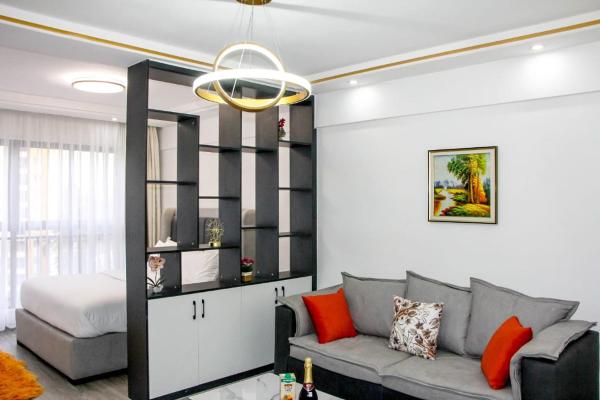 lovely fully furnished studio apartment in kilimani with unbeatable city views, Rezervasyon  Nairobi Oteller...