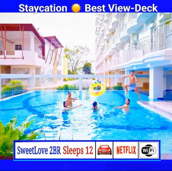 Tagaytay Hideaway 2-Bedrooms, Sleeps 12 in CITYLAND Prime Condo with Big Living room, Kitchen, Free Swimming Pool, 2 Parking, Wi-Fi, Netflix, Perfect View-Deck on 24F rooftop, Rezervasyon  Iruhin Luzon