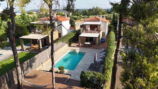 Velvet Pines Villa, Elani by Halkidiki Villas, Rezervasyon  Elani Havuzlu Oteller, Yüzme Havuzu
