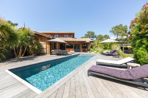 Villa Palombes au Cap Ferret charming villa with swimming pool, Rezervasyon  Cap Ferret Peninsula Havuzlu Oteller, Yüzme Havuzu